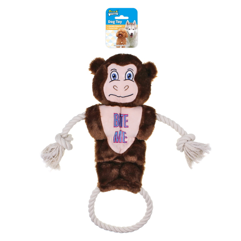 Plush Dog Toy Muscle Monkey