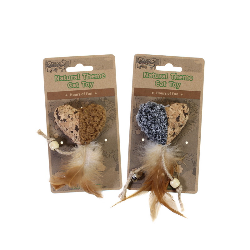 Cat Tot Love Heart with Feather Tail and Bead Accessory