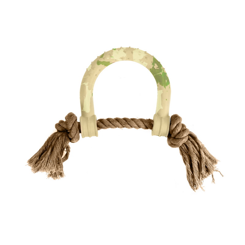 PULLING UP RUBBER TOY HORE SHOE W/ROPE